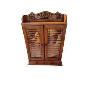 Vintage Wood Organizer or Antique Filing Cabinet.
